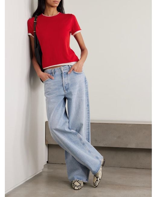 arch4 Red Selcombe Knitted T-Shirt