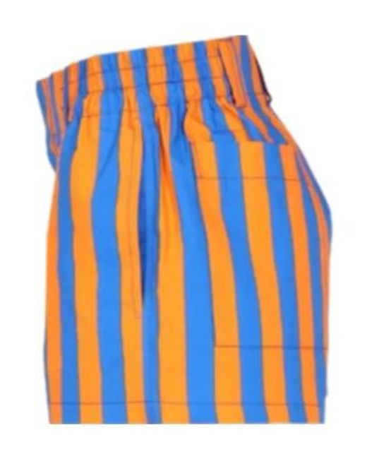 Sunnei Orange Striped Shorts