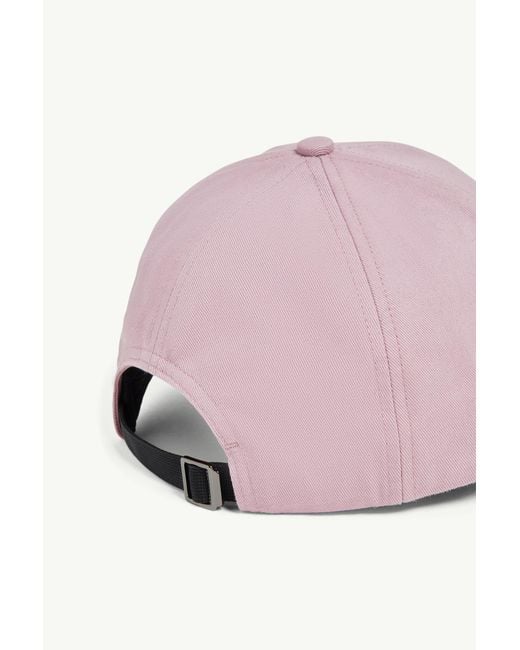 Moncler Pink Logo Patch Curved Peak Baseball Cap