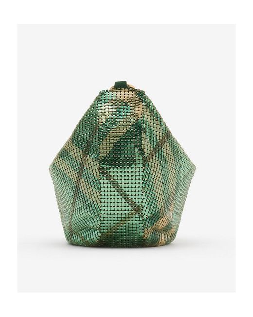 Burberry Green Chainmail Shoulder Bag