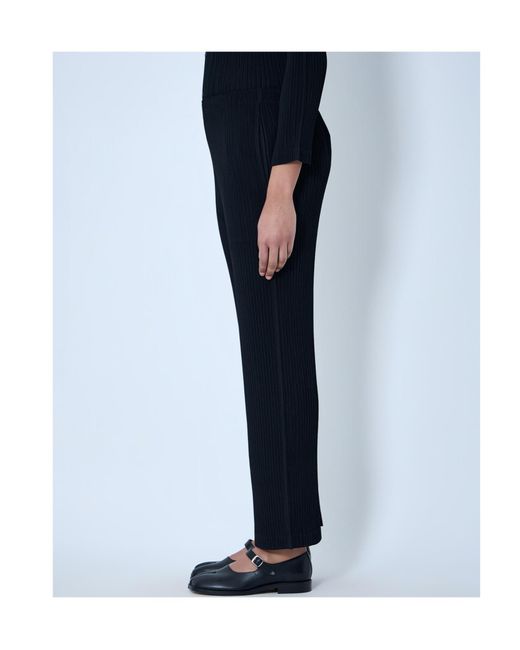 Issey Miyake Black Ribbed Trousers