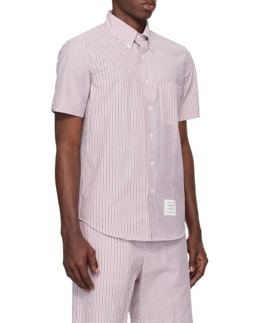 Thom Browne Purple Funmix Striped Shirt for men