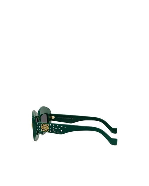 Loewe Green Cat Eye Frame Sunglasses