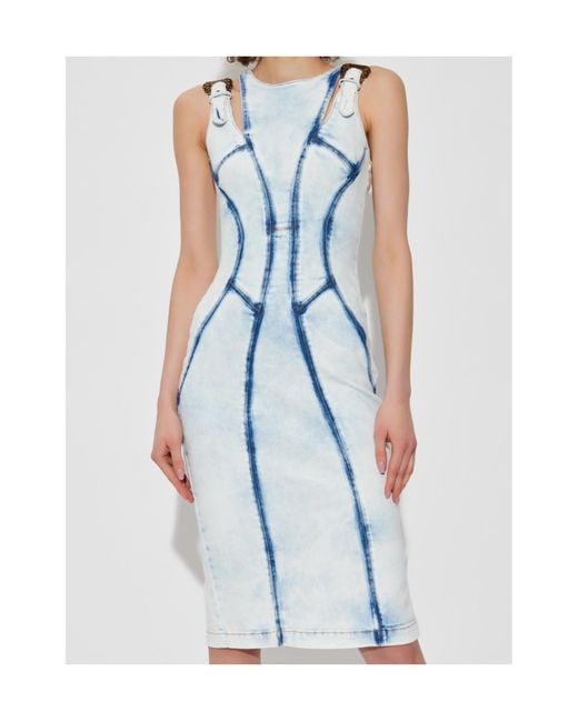 Versace Jeans Blue Couture Denim Pencil Dress