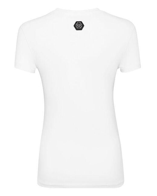 Philipp Plein White Logo Details T-Shirt