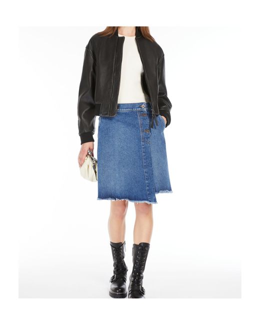 Weekend by Maxmara Black Nappa Pilot Jacket