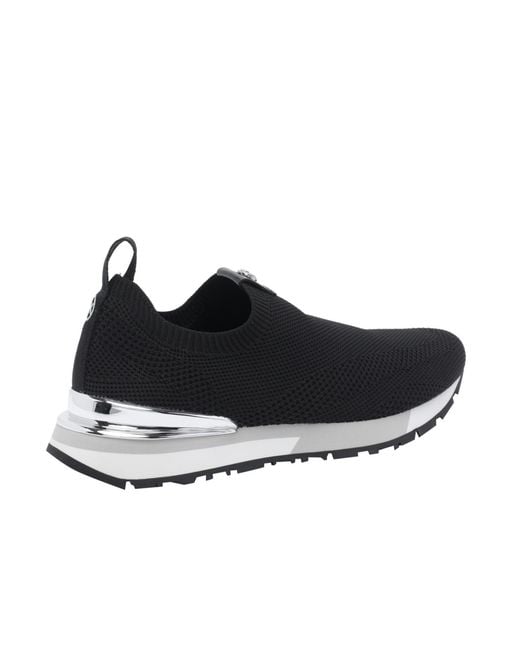 MICHAEL Michael Kors Black Logo Patch Low-Top Sneakers