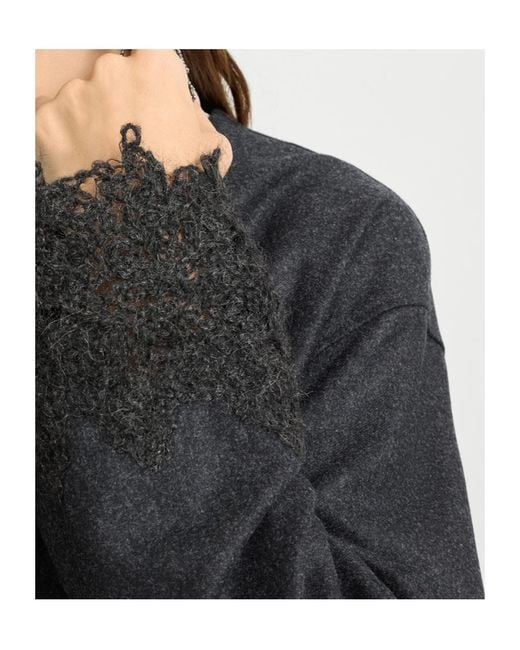Brunello Cucinelli Black Wool Mini Dress