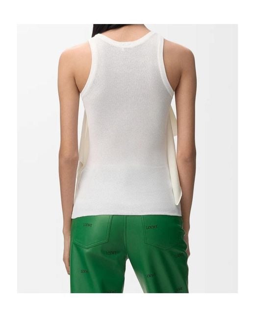 Loewe White Layered Sleeveless Top
