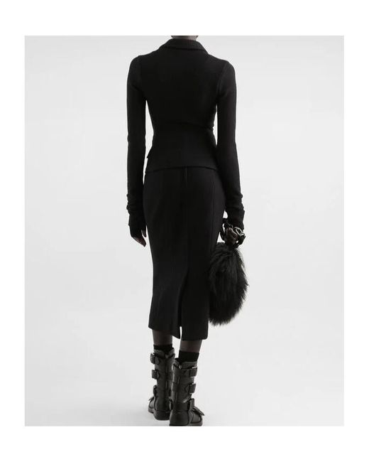 Dolce & Gabbana Black Midi Pencil Skirt