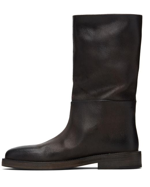 Marsèll Black Tubetto Leather Boots