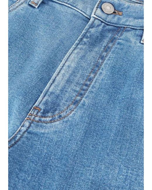 Loro Piana Blue Belt-Strap Jeans for men