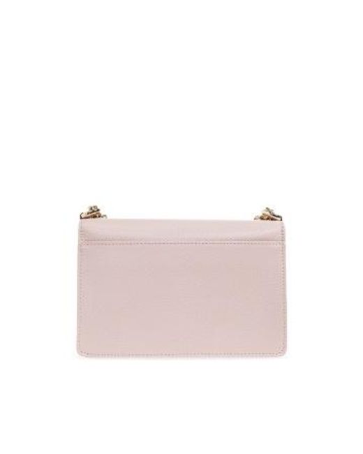 Furla Pink Logo Chain Shoulder Bag