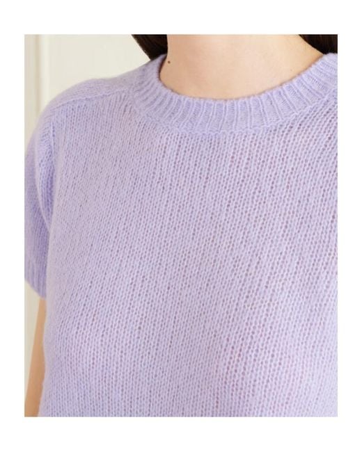 Lisa Yang Purple Siona Cashmere And Silk T-Shirt