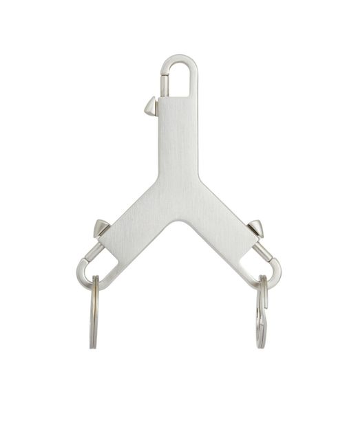 Rick Owens White Solid Color Keychain for men