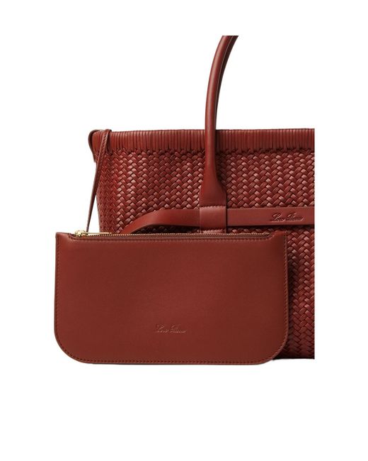 Loro Piana Red Small Ghiera Shopper
