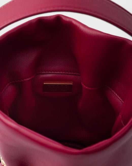 Prada Red Petit Sac Noir Nappa Leather Mini-Bucket Bag