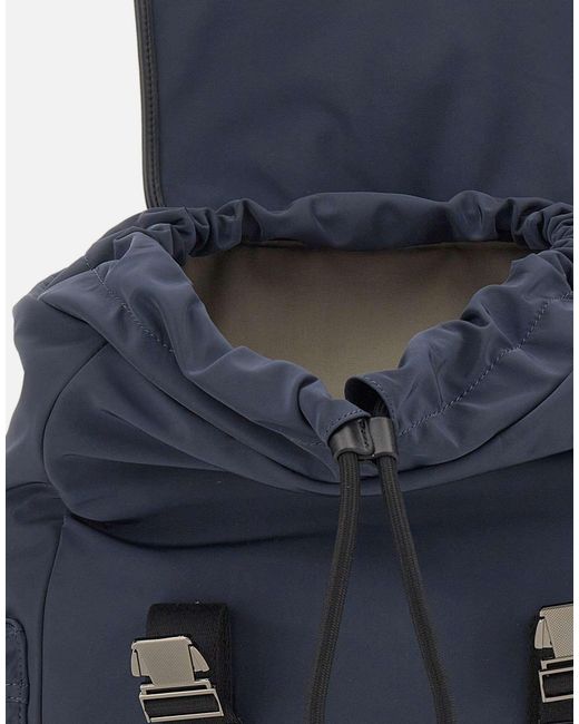 Gianni Chiarini Blue Oslo Flap Backpack for men