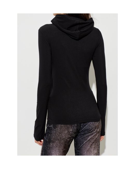 AVAVAV Black X-Ray Printed Long-Sleeve Hoodie