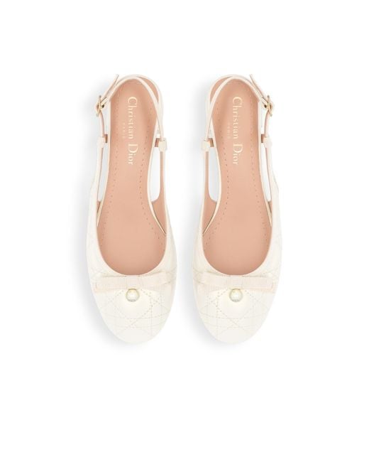 Dior Natural Christian Ballet Slingback Pumps