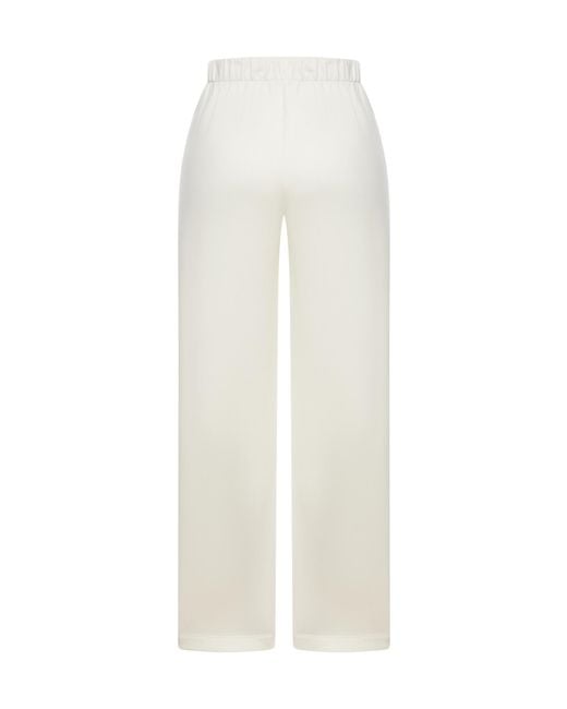 Max Mara White Filovia Straight Leg Trousers
