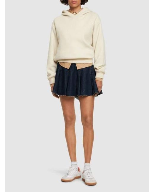 Re/done Blue Cowboy Mini Skirt