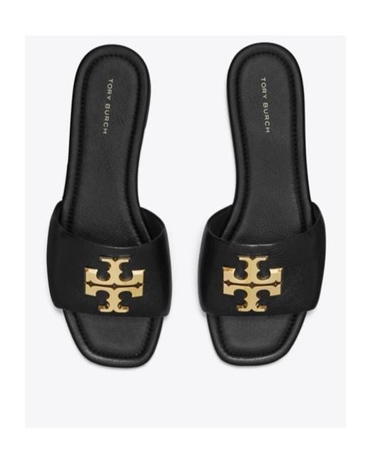 Tory Burch Black Eleanor Slides