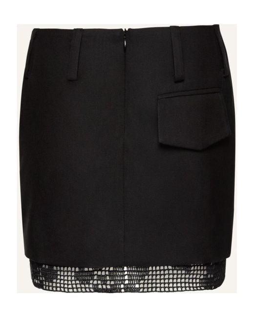 Magda Butrym Black Lace Trim Mini Skirt