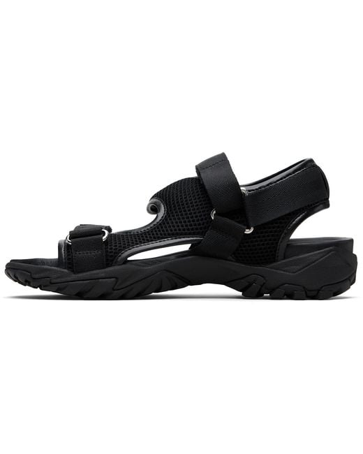 Maison Kitsuné Black Mesh Sandals for men