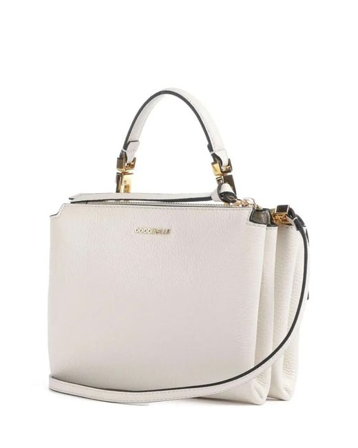 Coccinelle Natural Top Handle Flap Shoulder Bag
