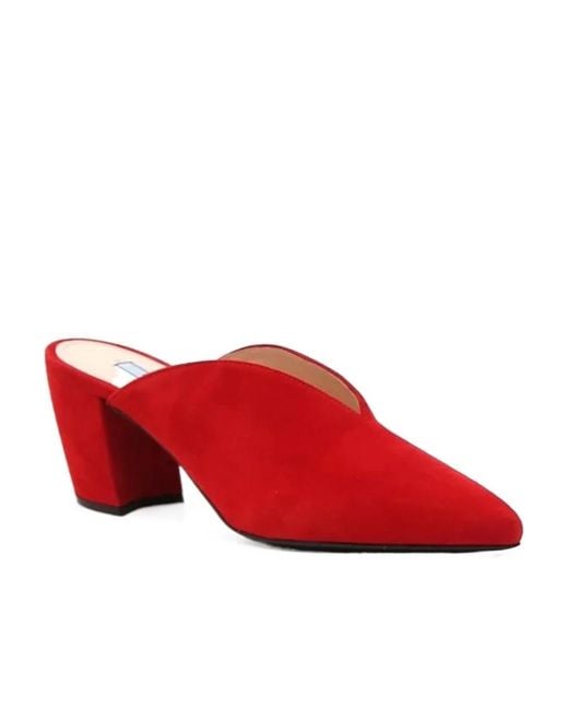 Prada Red Muller Heels