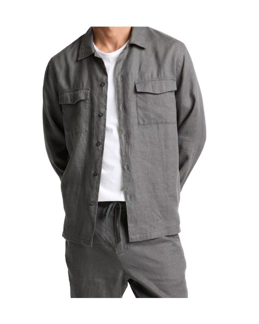 Vince Gray Relaxed Utility Shirt for men