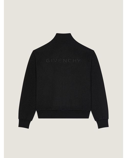 Givenchy Black Herringbone Sweatshirt With Jacquard for men
