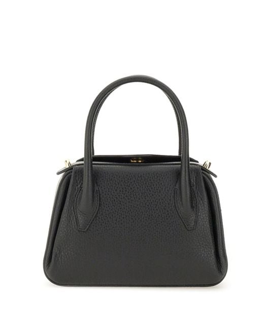 Yuzefi Black Zippered Shoulder Bag