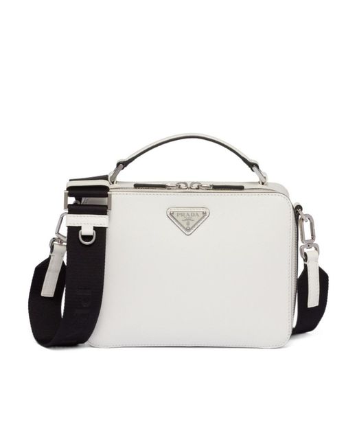 Prada Metallic Brique Medium Saffiano Leather Bag for men