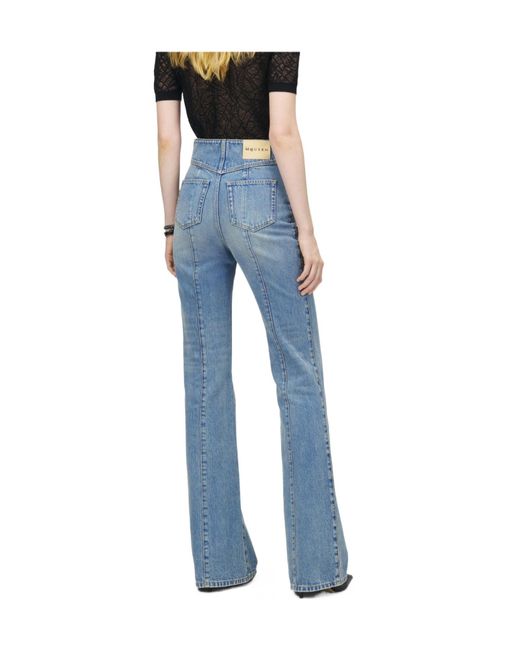McQueen Blue Fold Over Waist Jeans