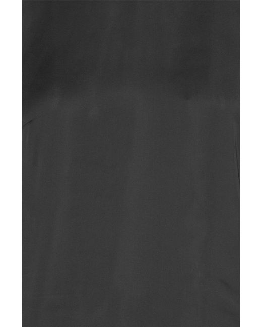 ROTATE BIRGER CHRISTENSEN Black Draped-Back Top