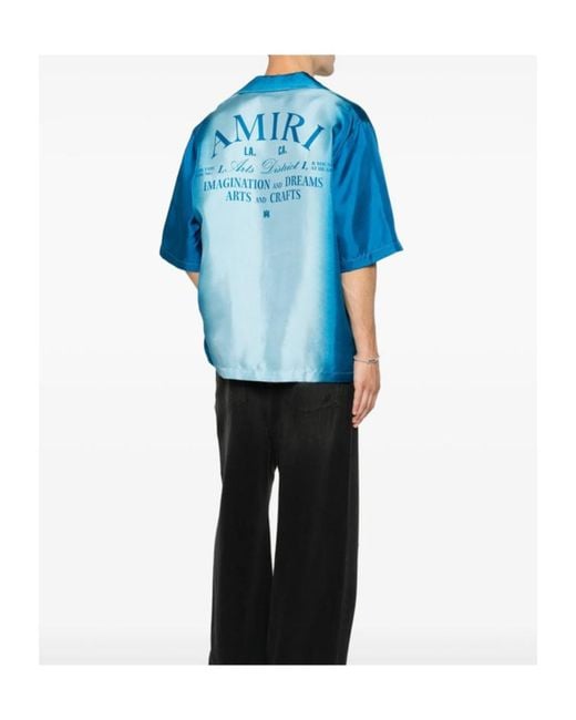Amiri Blue Short-Sleeved Shirt for men