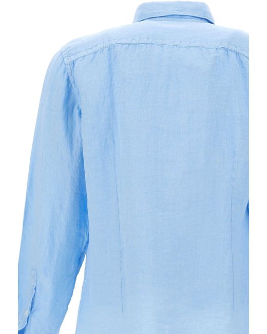 Fay Blue Long-Sleeved Shirt for men