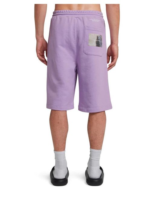 MSGM Purple Drawstring Track Shorts for men