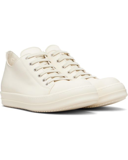 Rick Owens White Temple Low-Top Sneakers for men
