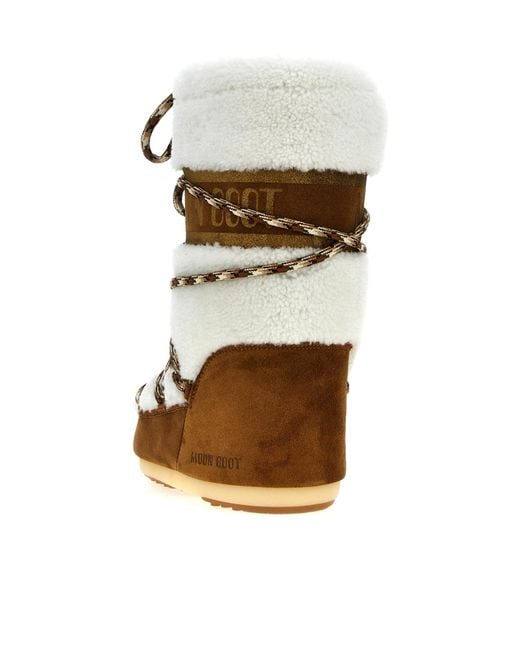 Moon Boot Natural Lab69 Icon Round Toe Snow Boots
