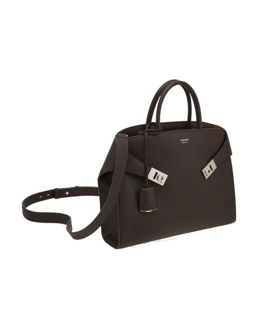Ferragamo Brown Hug Briefcase for men