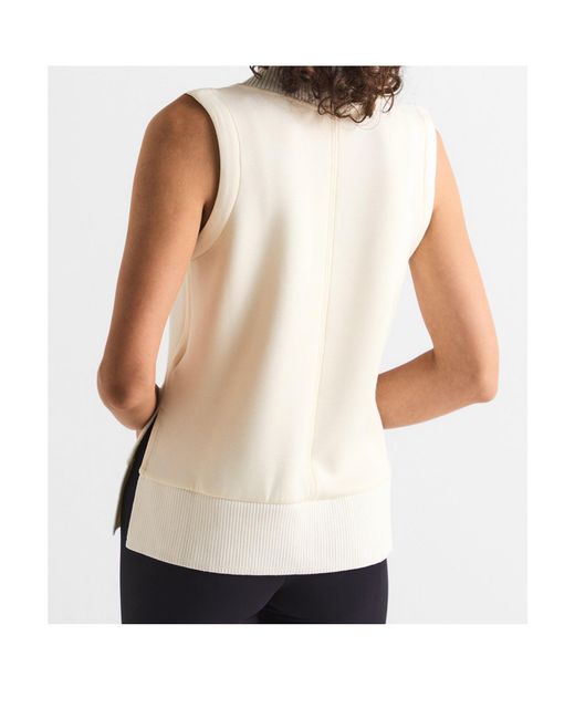 Varley White Ribbed Tank Top