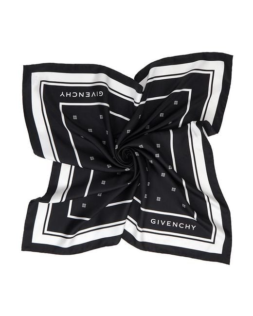 Givenchy Black Pattern Scarf