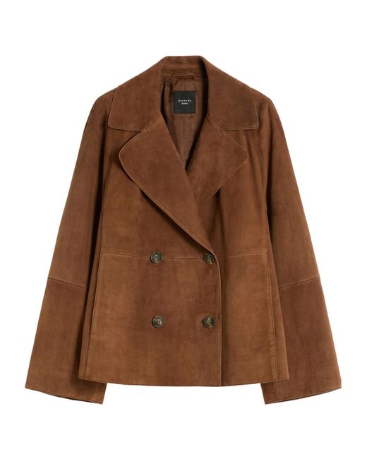 Weekend by Maxmara Brown Wkdsospiro Double-Breasted Jacket