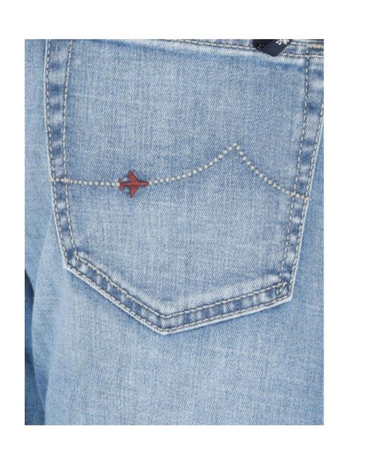 Jacob Cohen Blue Belt-Loop Jeans for men