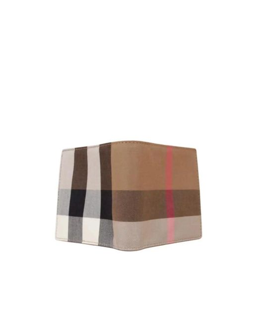 Burberry Brown Check Bifold Wallet for men