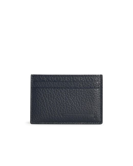 Tom Ford Blue Logo Printed Card Holder for men