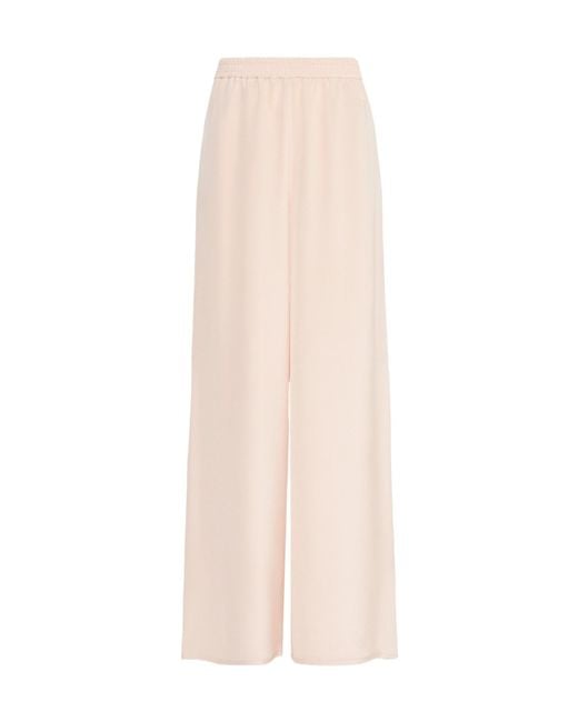 Max Mara White Relaxed-Fit Heavy Silk Trousers